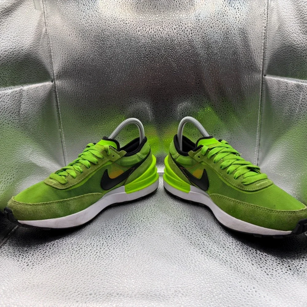 Size 4.5Y Nike‎ Waffle One Electric Green GS Low Top Kids Sneakers DC0481-300